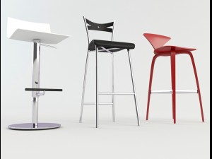 tavern bar stools 4 3D Model