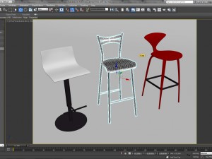 tavern bar stools 4 3D Model