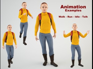 teenager student 1 3D Model
