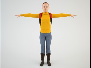teenager student 1 3D Model