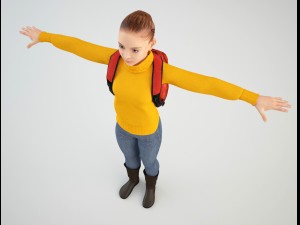 teenager student 1 3D Model
