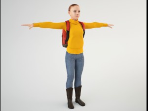 teenager student 1 3D Model