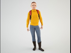 teenager student 1 3D Model