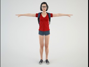 teenager student 2 3D Модель