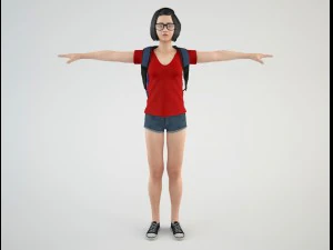 teenager student 2 3D Model