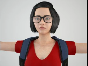 teenager student 2 3D Model