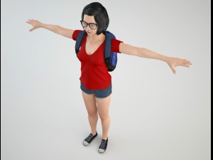 teenager student 2 3D Модель