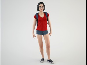 teenager student 2 3D Модель