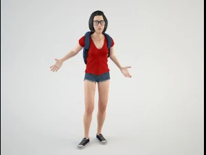 teenager student 2 3D Model
