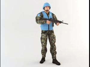 onu soldier 3D Model