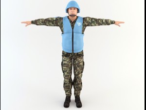 onu soldier 3D Model