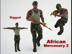 african mercenary 2 3D Model