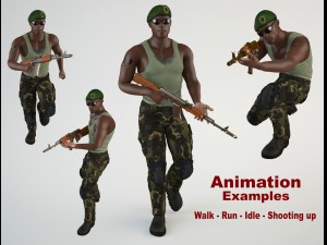 african mercenary 2 3Dモデル
