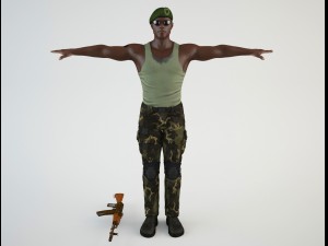 african mercenary 2 3Dモデル