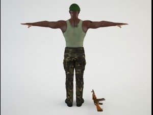 african mercenary 2 3Dモデル