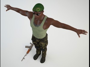 african mercenary 2 3Dモデル