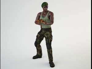 african mercenary 2 3Dモデル