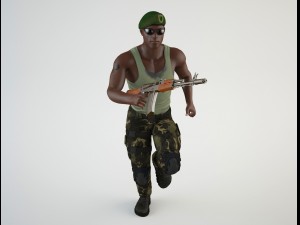 african mercenary 2 3Dモデル