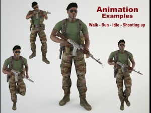 african mercenary 3 Modello 3D