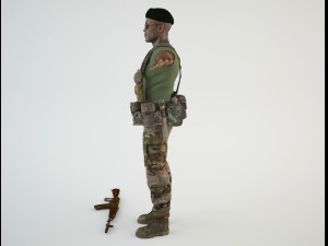 african mercenary 3 Modello 3D