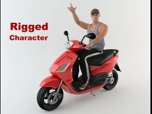 motorcyclist 1 3D Model
