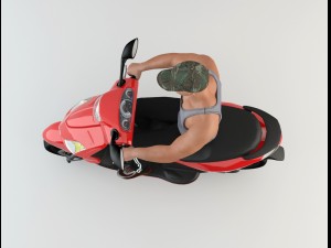 motorcyclist 1 Model 3D