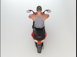 motorcyclist 1 Model 3D