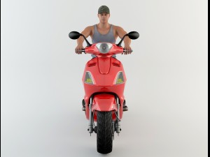 motorcyclist 1 Model 3D