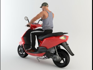 motorcyclist 1 Model 3D