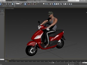 motorcyclist 1 Model 3D