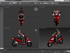 motorcyclist 1 Model 3D