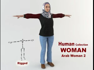 아랍 여성 2 3D 모델
