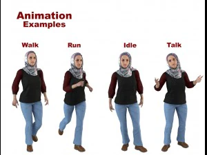 arab woman 2 3D Model