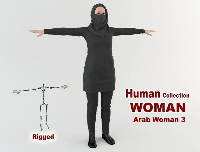 arab woman 3 Modello 3D .c4d .max .obj .3ds .fbx .stl .blend 