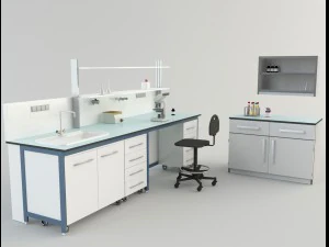 muebles de laboratorio hospitalario 1 Modelo 3D
