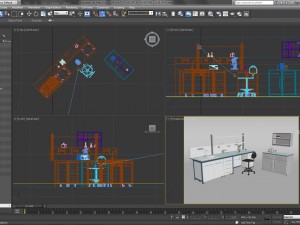 hospital laboratory furniture 1 Modèle 3D
