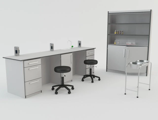 hospital laboratory furniture 2 3D Model .c4d .max .obj .3ds .fbx .stl .blend