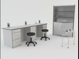 hospital laboratory furniture 2 3D Model