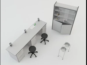 hospital laboratory furniture 2 3D Model