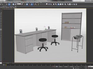 hospital laboratory furniture 2 3D Model