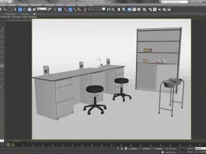 hospital laboratory furniture 2 3D Model