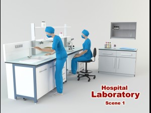 hospital laboratory - scene 1 3D Модель