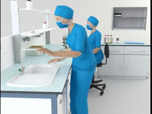 hospital laboratory - scene 1 3D Model