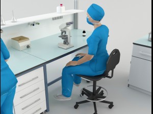 hospital laboratory - scene 1 3D Model