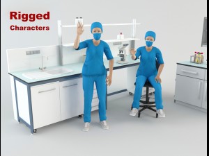 hospital laboratory - scene 1 3D Model