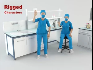 hospital laboratory - scene 1 3D Model