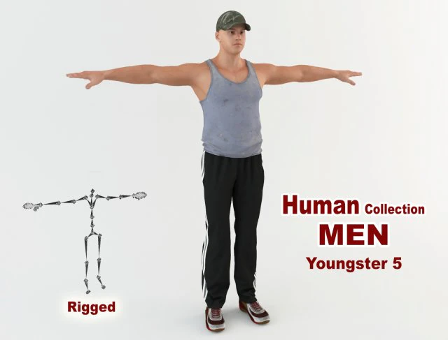 youngster 5 3D Model .c4d .max .obj .3ds .fbx .stl .blend 