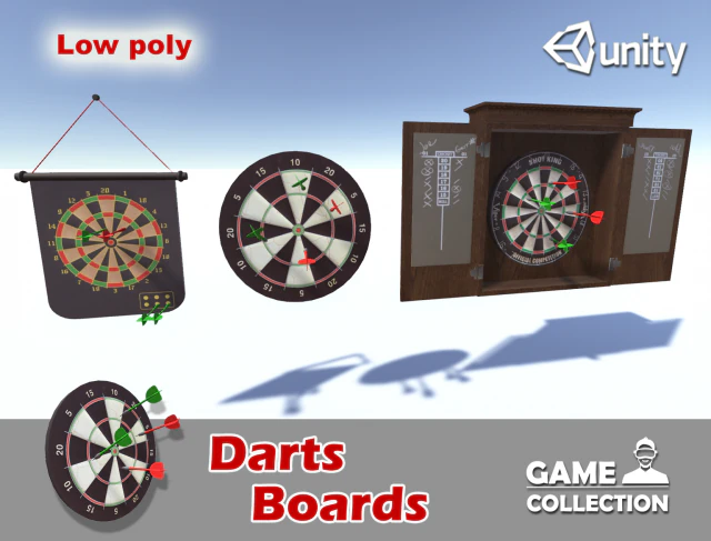 darts boards 3D Model .c4d .max .obj .3ds .fbx .stl .blend 