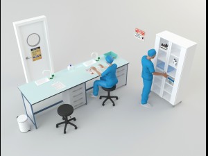hospital laboratory - scene 2 Modelo 3D