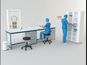 hospital laboratory - scene 2 Modelo 3D